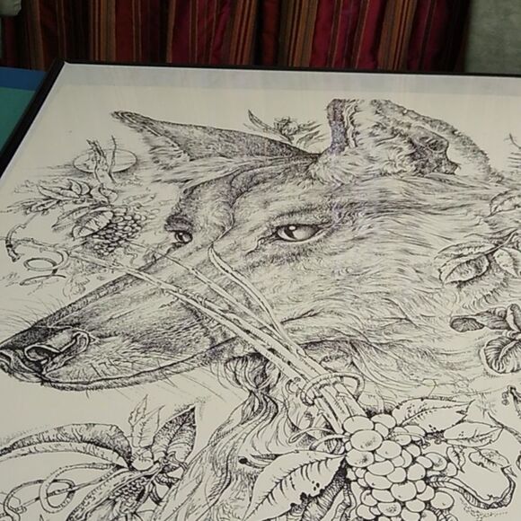 Paul Anthony Lee Surrealistic Memories 1975 Black and White Fox Art Print - Picture 5 of 7